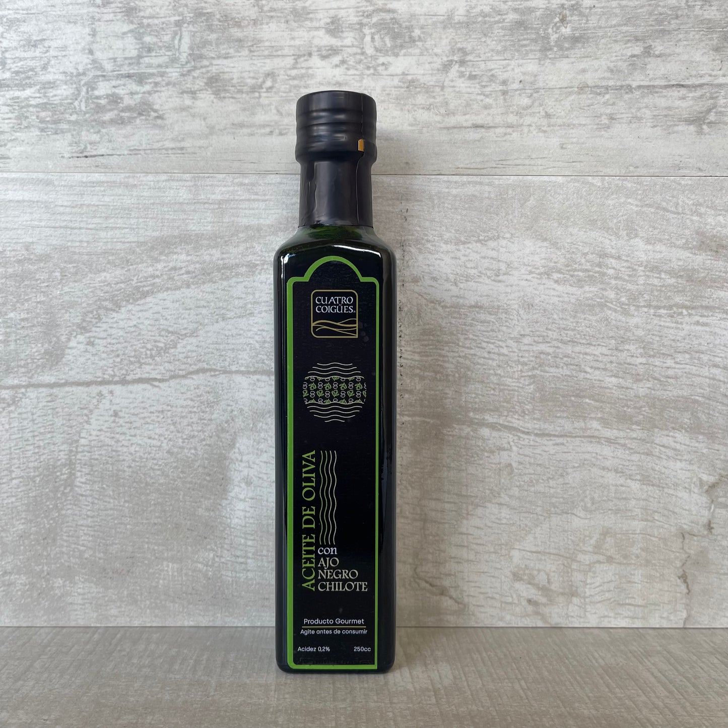 Aceite de oliva emulsionado con extracto de ajo negro