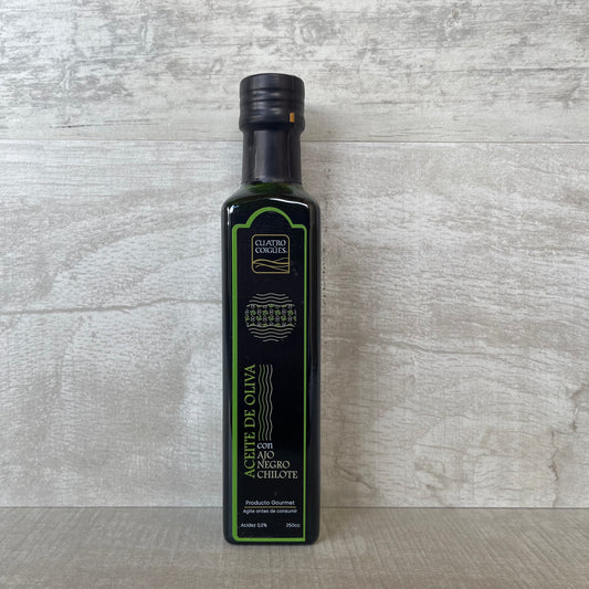 Aceite de oliva emulsionado con extracto de ajo negro