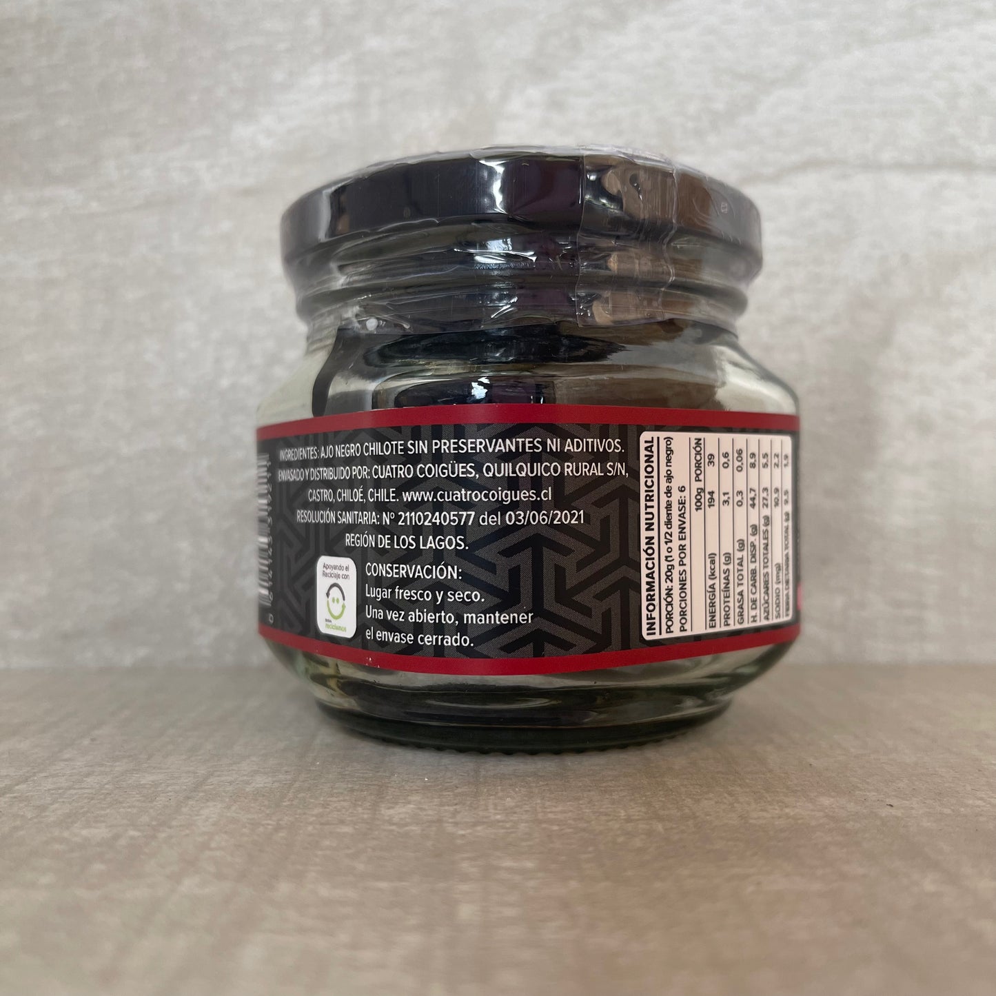 Dientes pelados de ajo negro 125gr